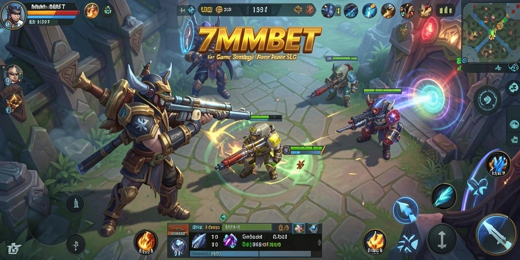 Screenshot utama menunjukkan aksi strategis dalam gameplay SLG.