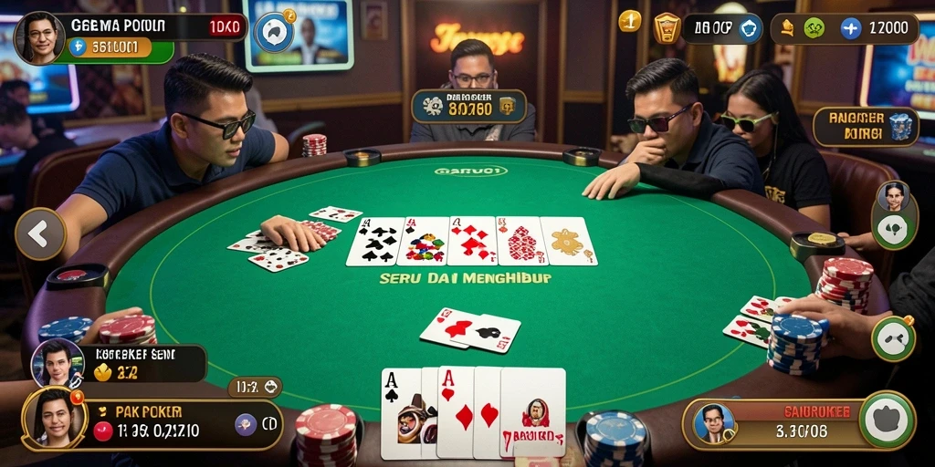Tampilan menarik gameplay Poker di BARU01 yang mendebarkan.