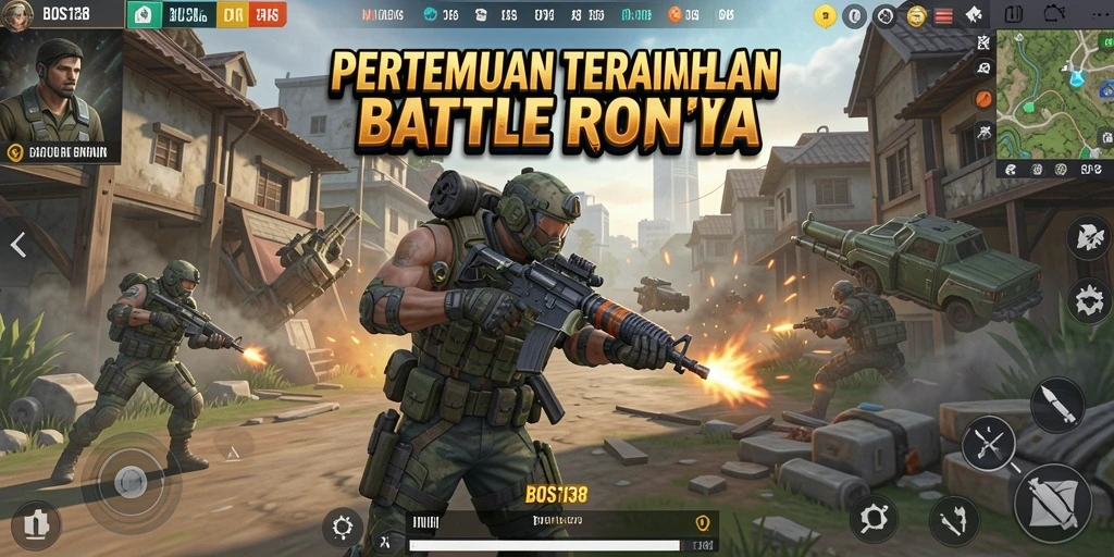 Tangkapan layar dari gameplay Battle Royale yang mendebarkan di BOS138.