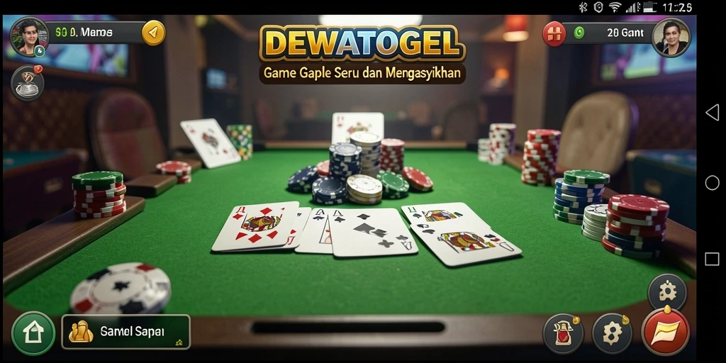 Tampilan gameplay DEWATOGEL yang menegangkan dan interaktif.