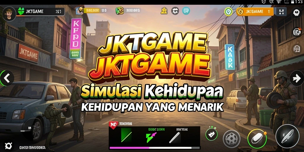 Gameplay JKTGAME menampilkan kehidupan yang realistis dan interaktif.
