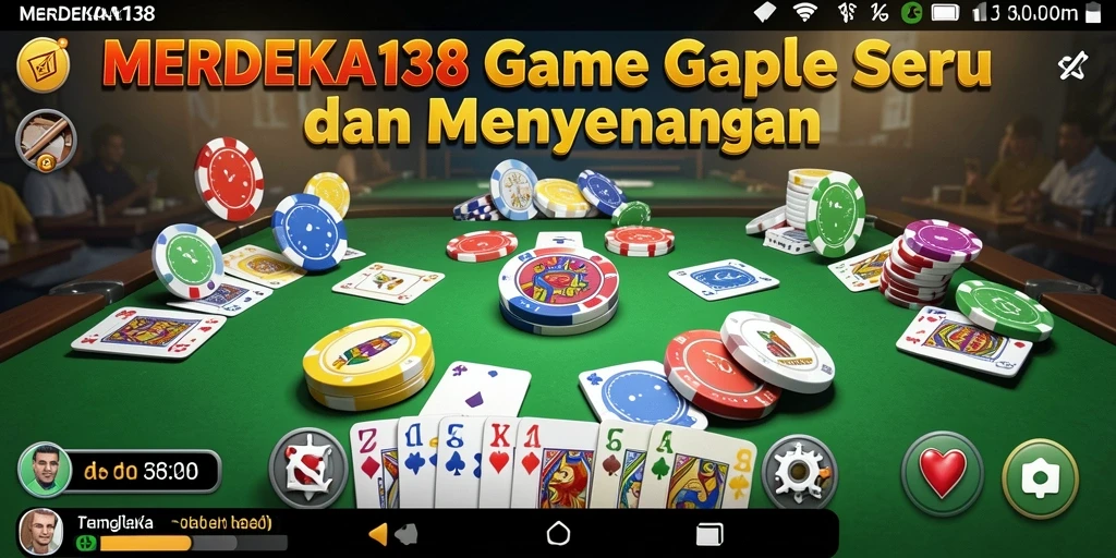 Tampilan gameplay seru dalam MERDEKA138 saat bermain Gaple.
