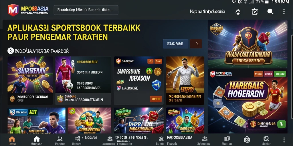 Tampilan menarik dari gameplay aplikasi sportsbook MPO88ASIA.