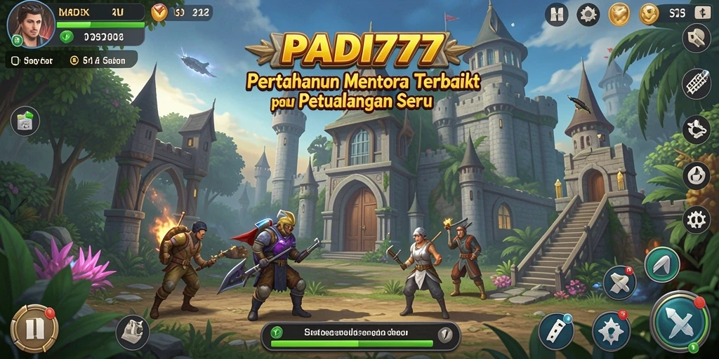 Tampilan gameplay PADI777 dengan aksi menara yang menegangkan.