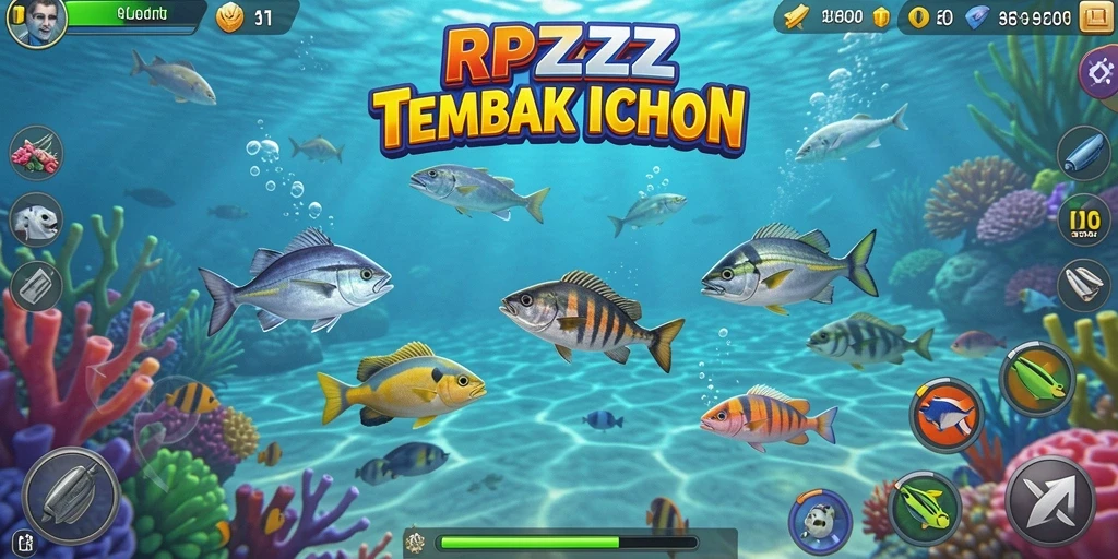 Screenshot gameplay RPZZZ yang menunjukkan aksi menangkap ikan.