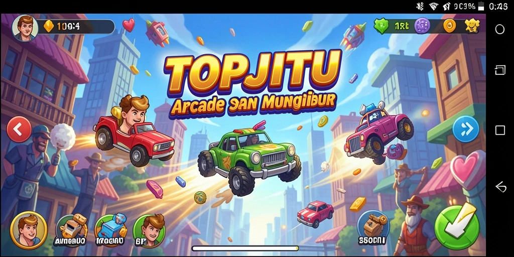 Tampilan gameplay seru dari TOPJITU dengan grafis menarik.