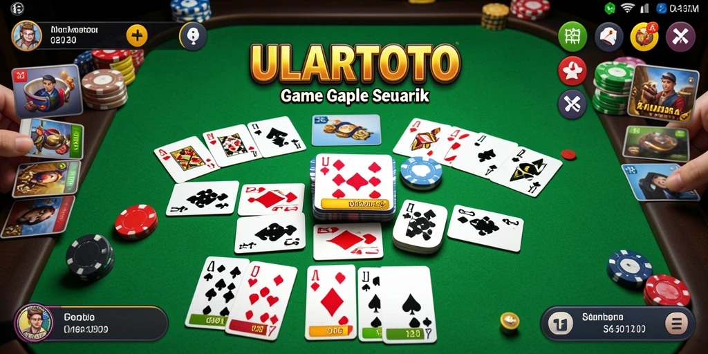 Screenshot gameplay ULARTOTO menampilkan serunya bermain Gaple.